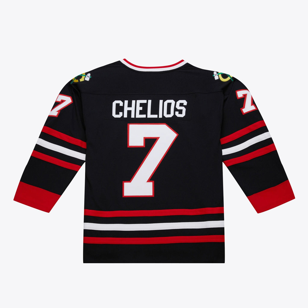 MENS MITCHELL & NESS NHL DARK ALTERNATE JERSEY BLACKHAWKS 1997 CHRIS CHELIOS