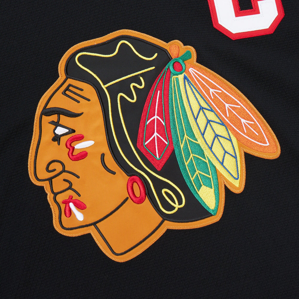 Mens Mitchell & Ness NHL DARK ALTERNATE JERSEY BLACKHAWKS 1997 CHRIS CHELIOS