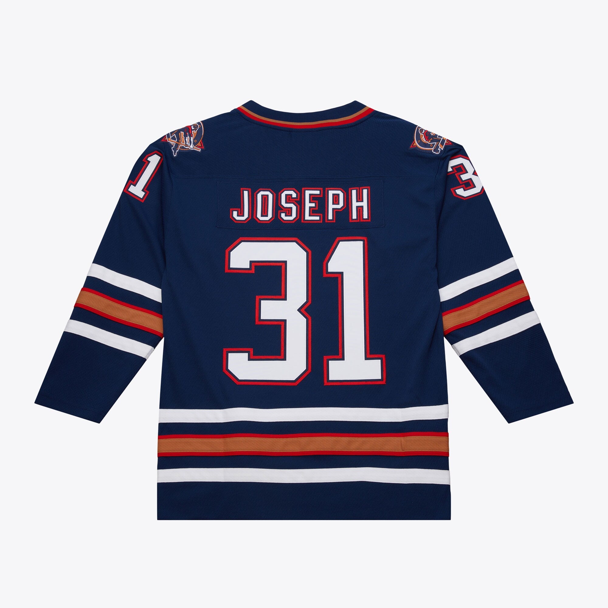 Mens Mitchell & Ness NHL DARK JERSEY OILERS 1997 CURTIS JOSEPH