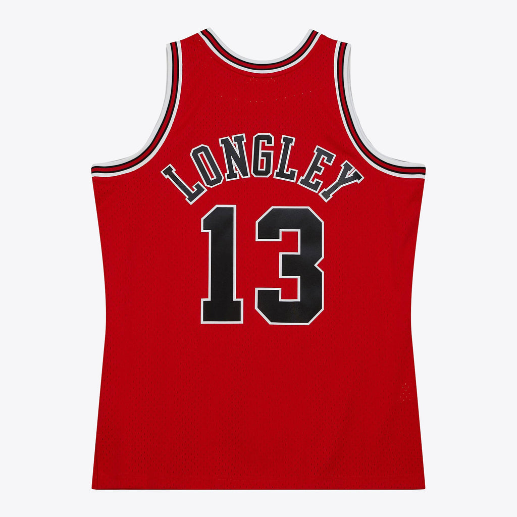 Mens Mitchell & Ness NBA DARK ROAD JERSEY BULLS 1997 LUC LONGLEY