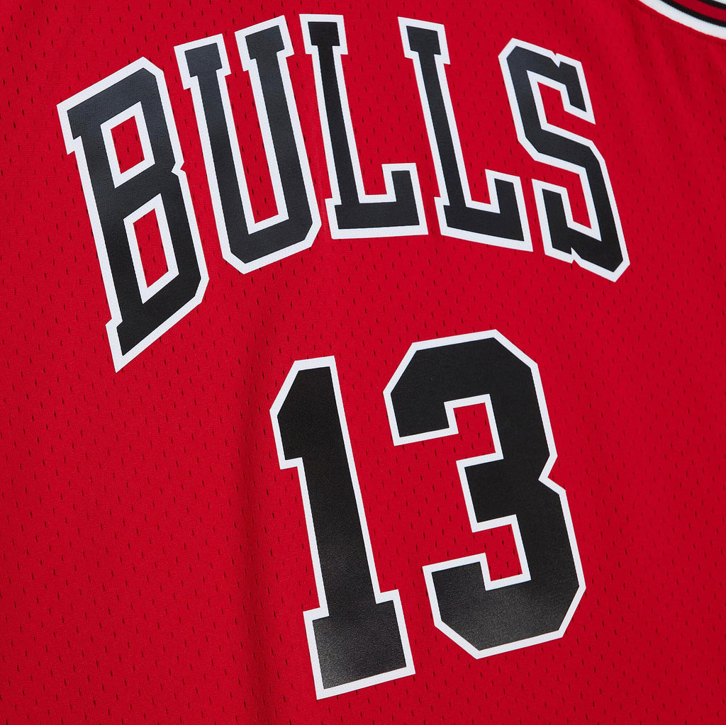 Mens Mitchell & Ness NBA DARK ROAD JERSEY BULLS 1997 LUC LONGLEY