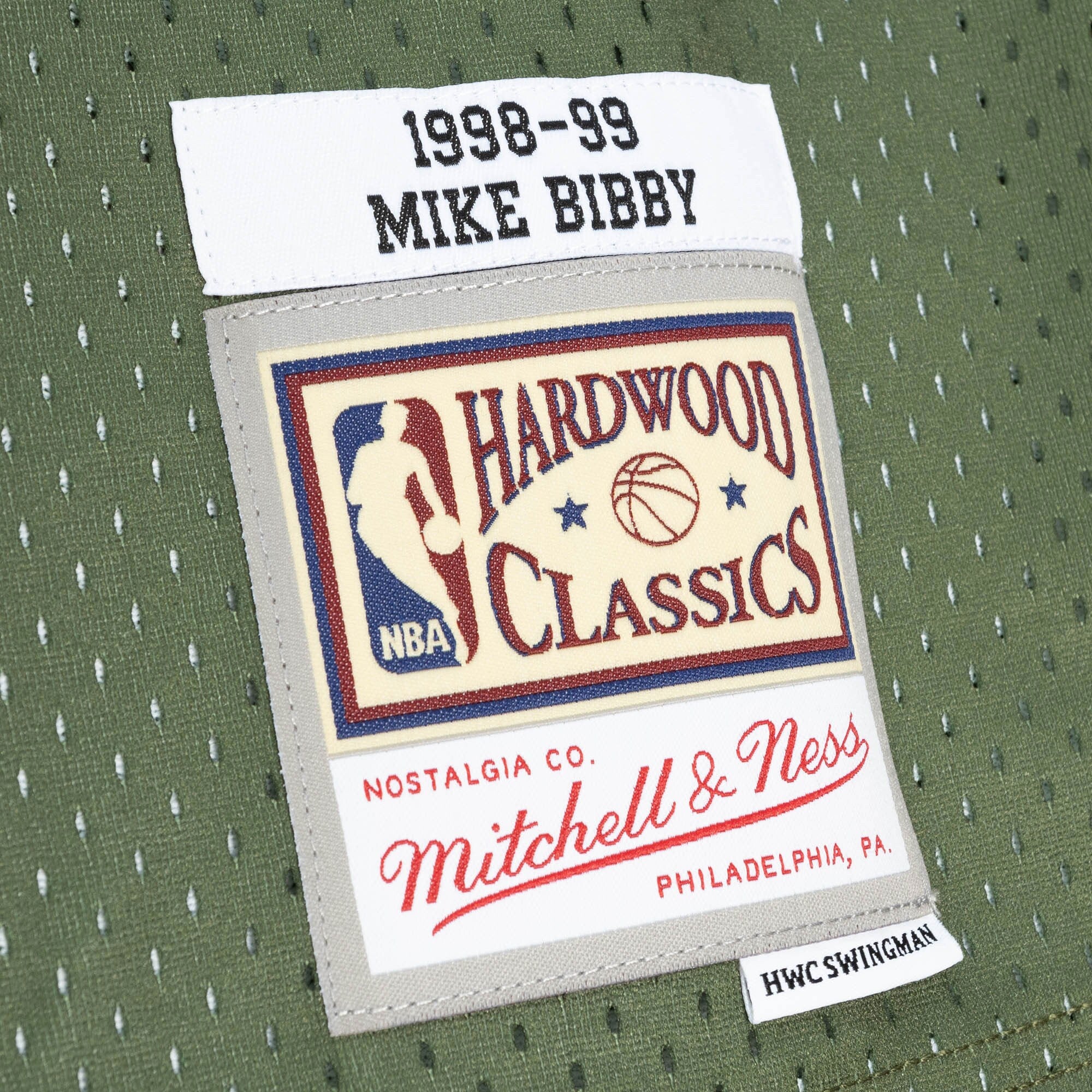 MENS MITCHELL & NESS FLIGHT SWINGMAN JERSEY GRIZZLIES 1998 MIKE BIBBY