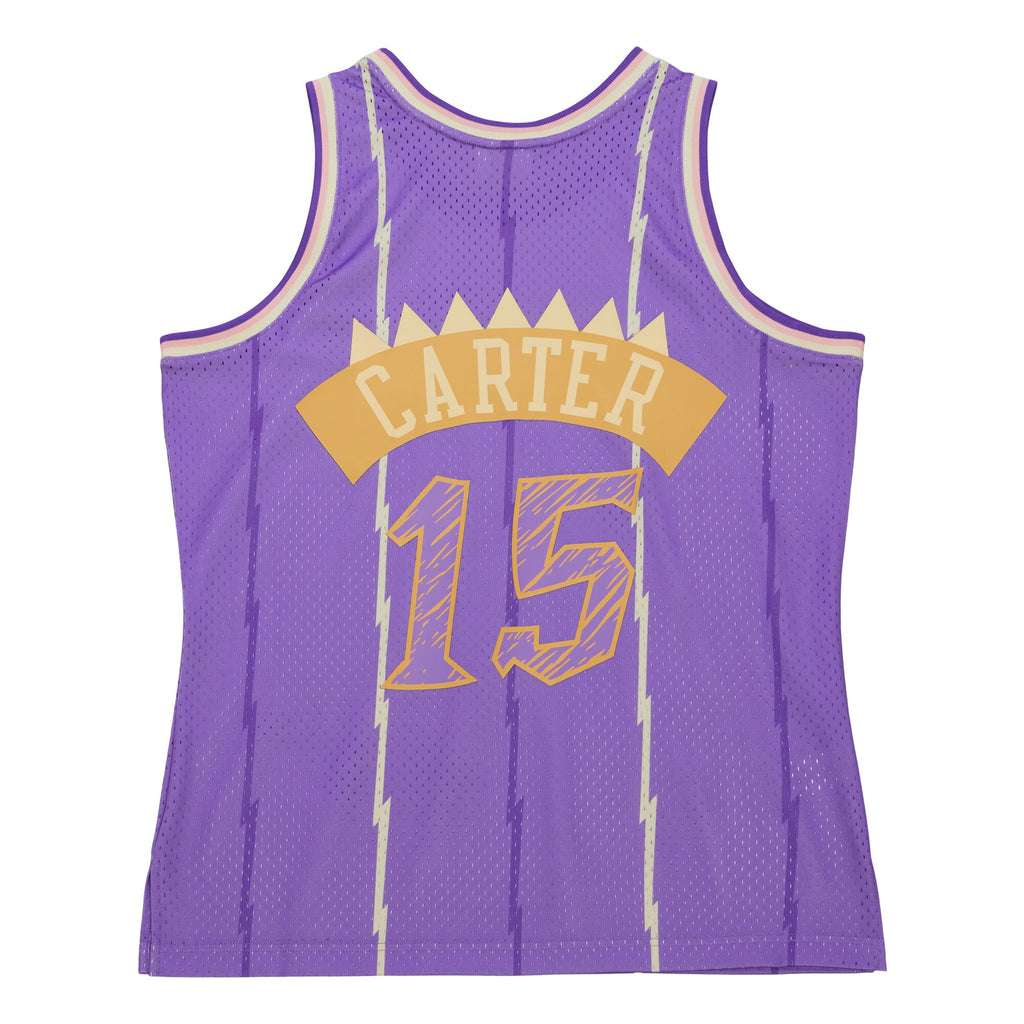 MENS MITCHELL & NESS SIDEWALK SKETCH SWINGMAN JERSEY RAPTORS 1998 VINCE CARTER