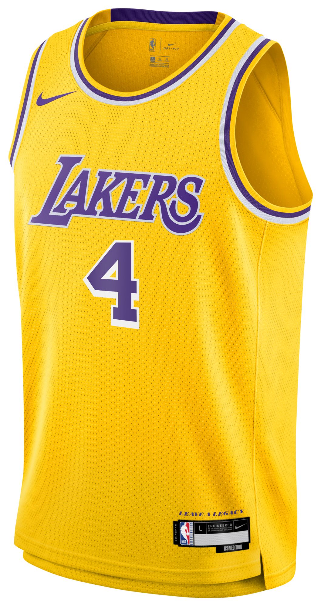 Youth Nike NBA DALTON KNECHT #4 LA LAKERS SWINGMAN JERSEY - ICON EDITION