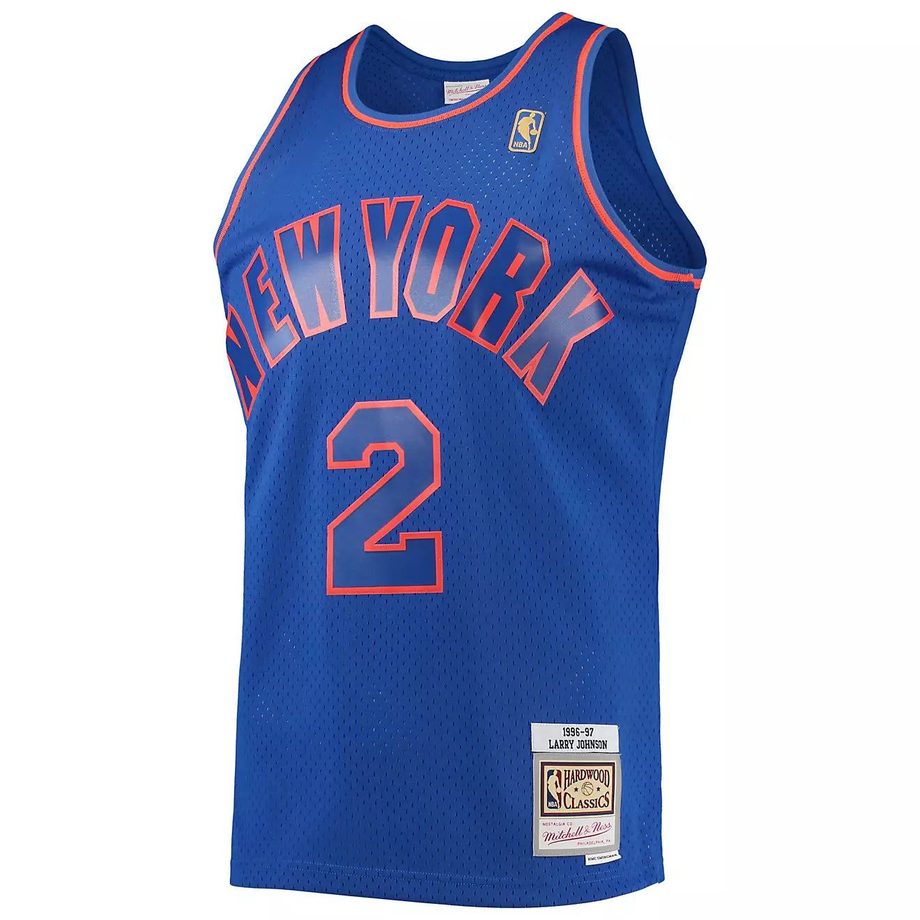 MENS MITCHELL & NESS SWINGMAN JERSEY KNICKS 1996 LARRY JOHNSON