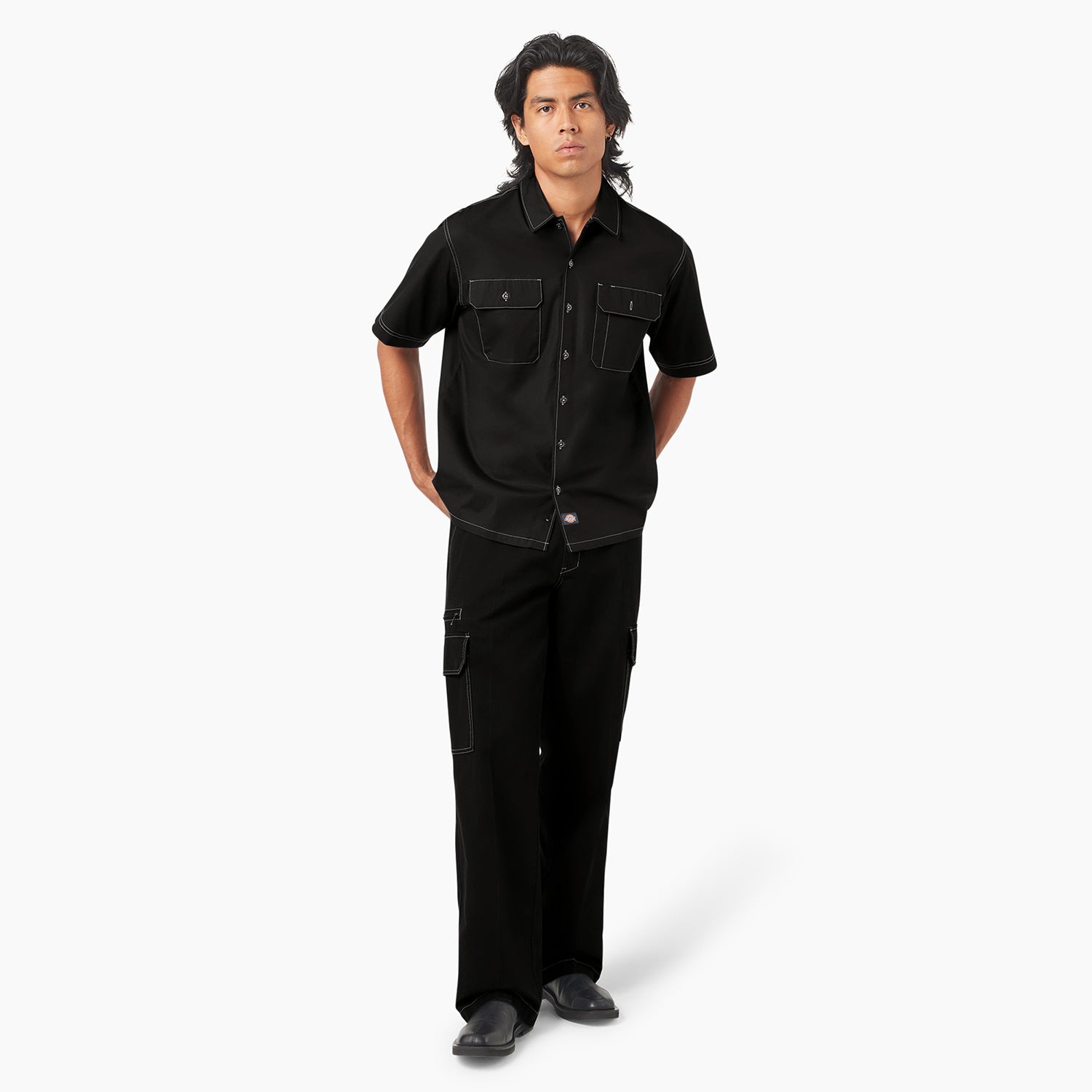 [A4Z7RBLK] MENS DICKIES BUTTON SHIRT