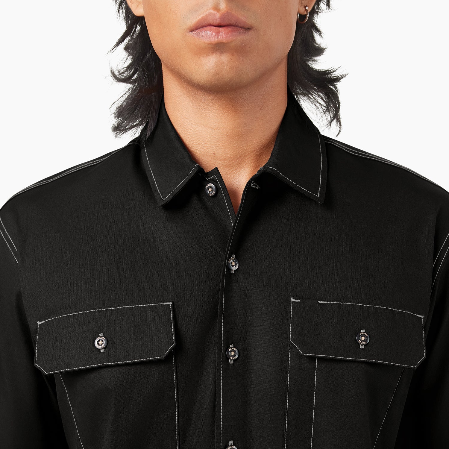 [A4Z7RBLK] MENS DICKIES BUTTON SHIRT