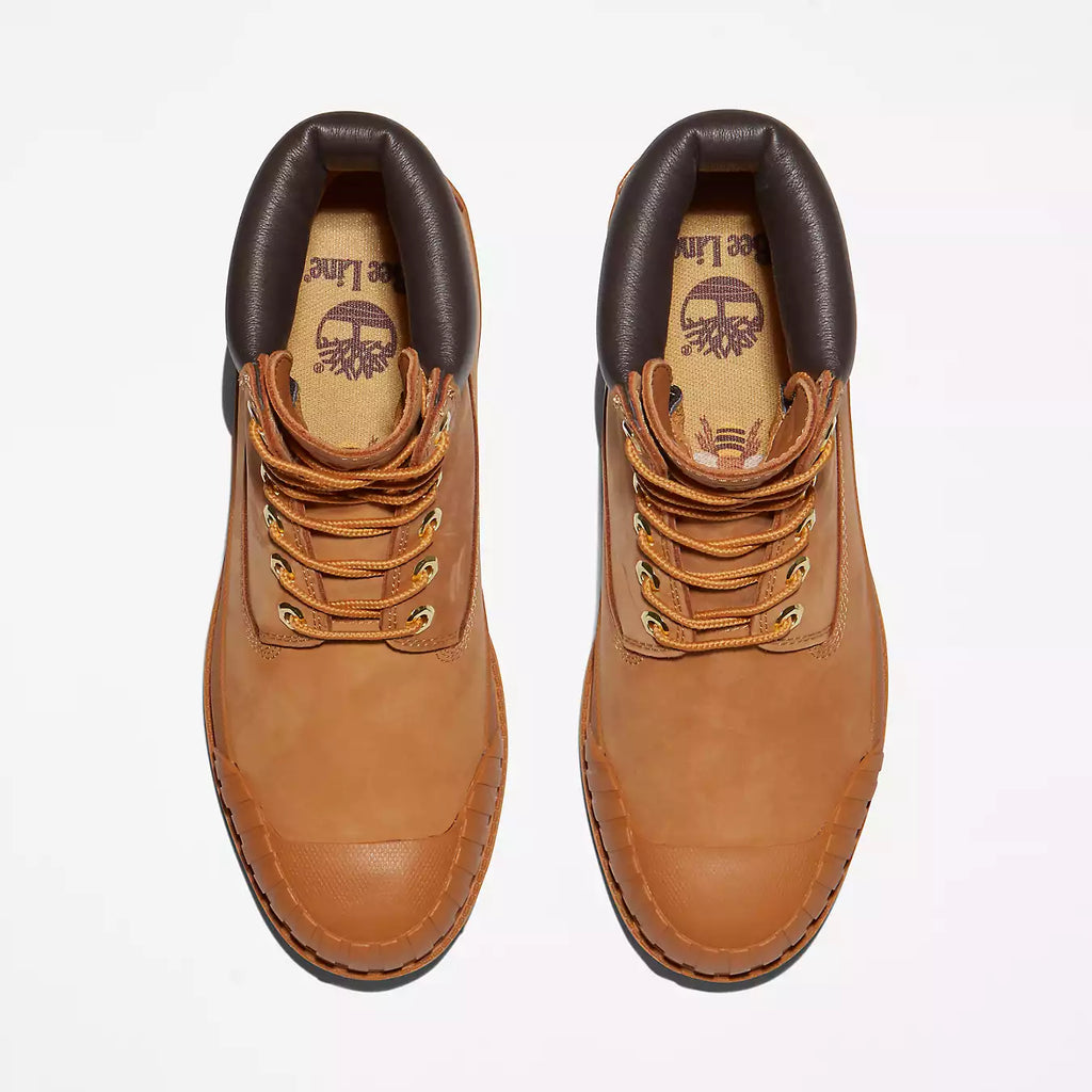 [TB0A5ZNU231] Mens Timberland 6" Waterproof Boot 'Premium Bee Line Rubber Toe WP Wheat Nubuck'