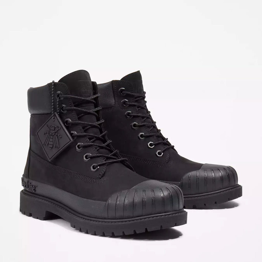 [TB0A5ZRB001] Womens Timberland 6" Waterproof Boot 'Premium Bee Line Rubber Toe WP Black Nubuck'
