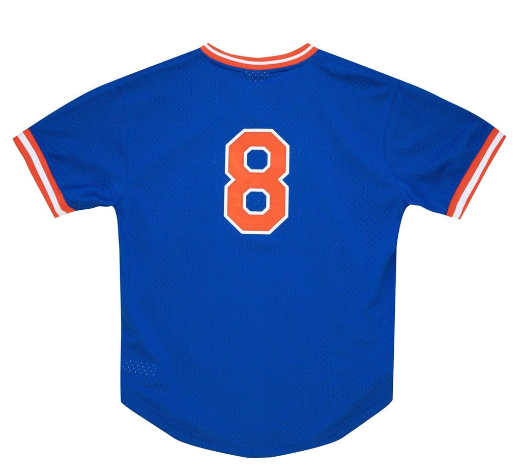 MENS MITCHELL & NESS MLB AUTHENTIC BP JERSEY - PULLOVER METS 1986 GARY CARTER