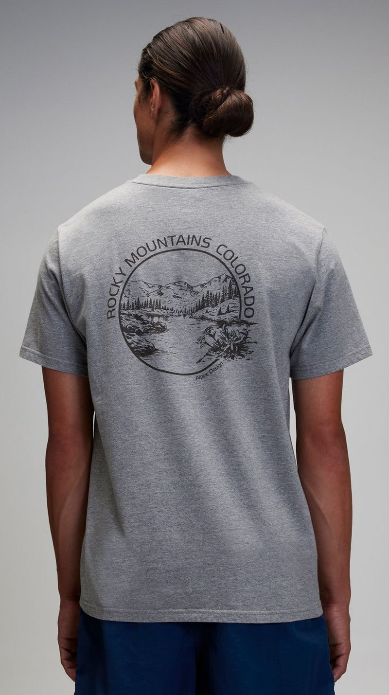 MENS ALPINE DESIGN AD HIKE SS SHORT SLEEVE GRAPHIC UPF 30+ T-SHIRT