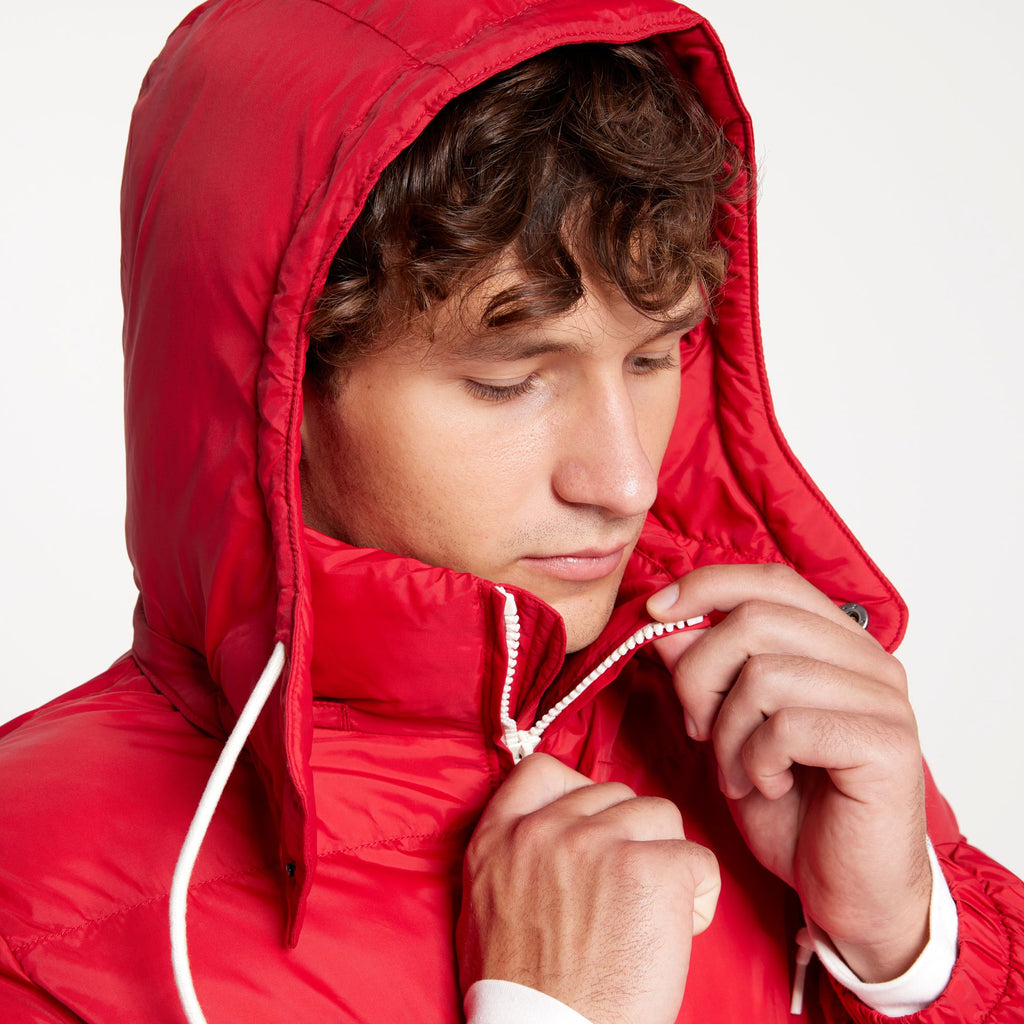 [ADM24506-BRIGHT CRIMSON] MENS ALPINE DESIGN PUFFER JACKET