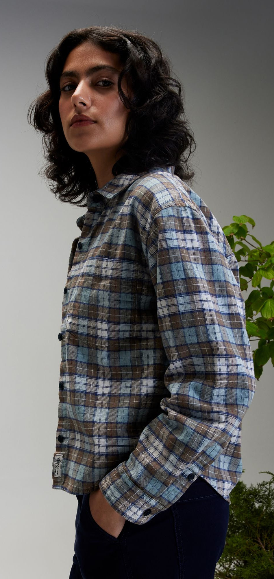 [ADW24300-BFRP] WOMENS ALPINE DESIGN AD HIKE MIDWEIGHT FLANNEL