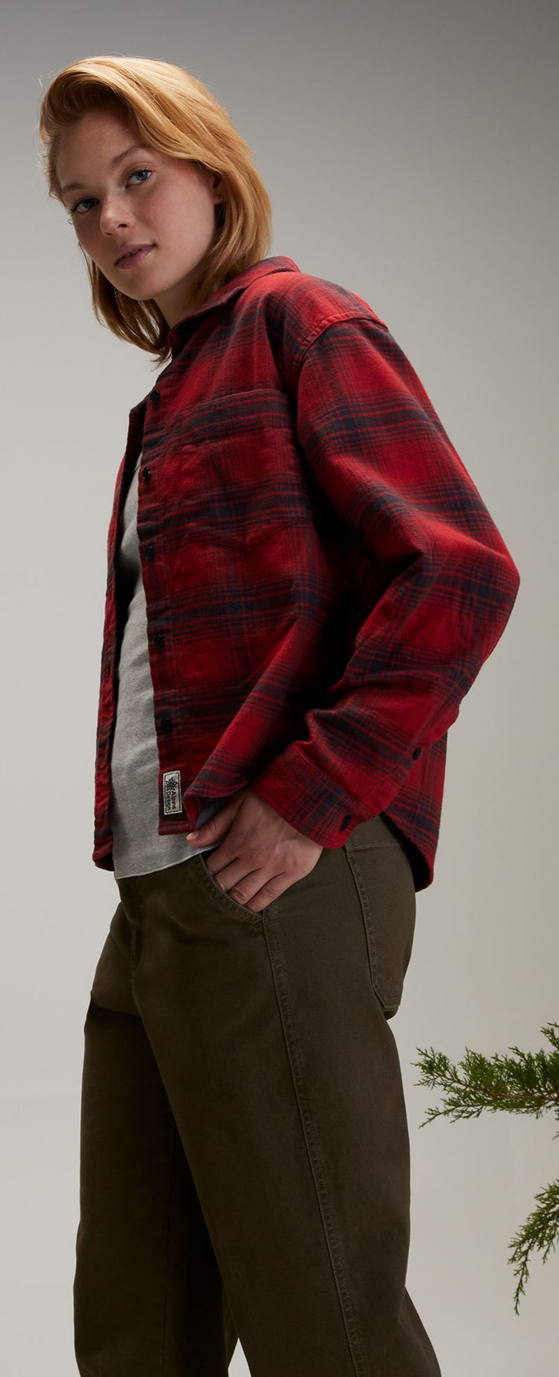 [ADW24300-RBP] WOMENS ALPINE DESIGN AD HIKE MIDWEIGHT FLANNEL