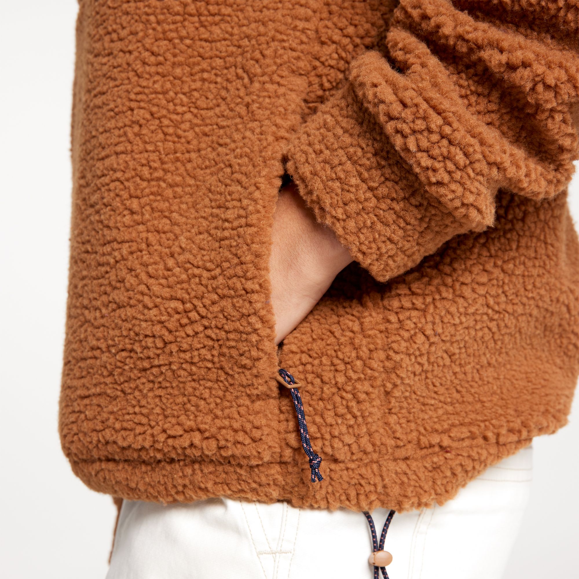 [ADW24690-CL] WOMENS ALPINE DESIGN AD 1/4 SNAP SHERPA PO PULLOVER SWEATER