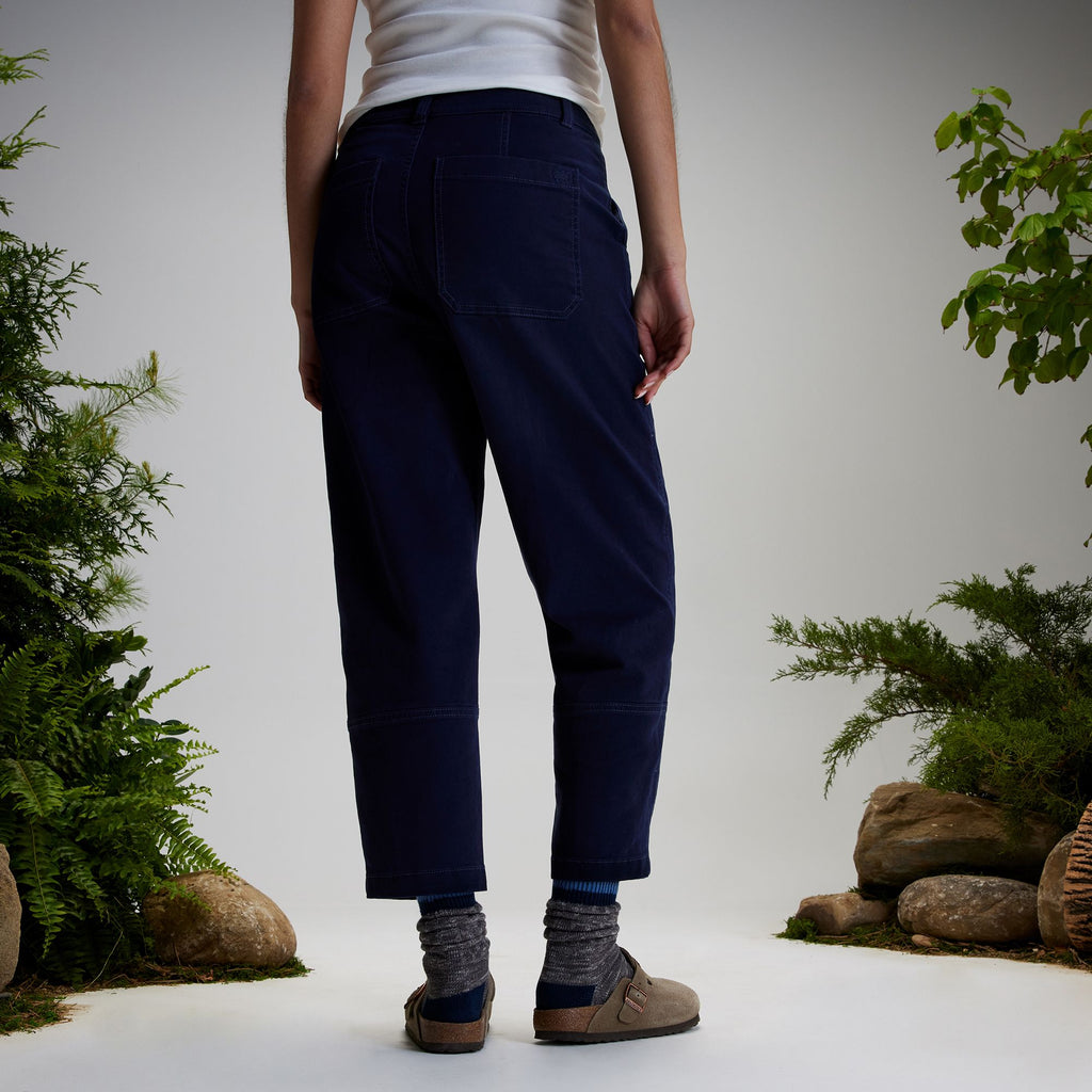 [ADW24905-DN] WOMENS ALPINE DESIGN BARREL RELAXED FIT HIGH RISE CROPPED PANTS