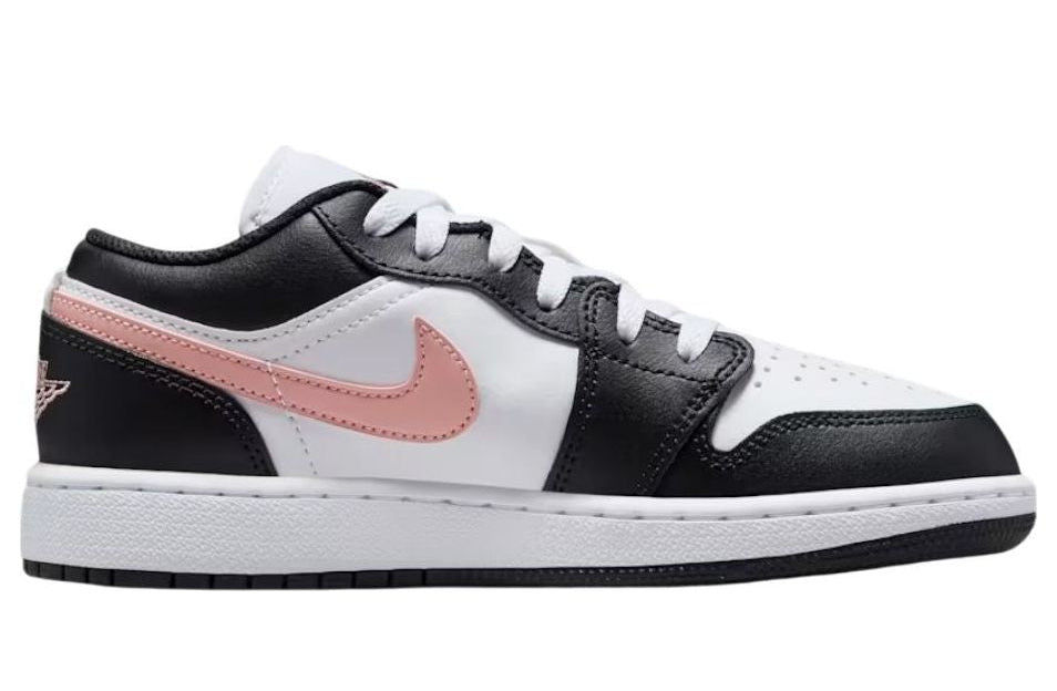 [553560-165] GRADE SCHOOL AIR JORDAN RETRO 1 LOW 'WHITE BLACK RUST PINK'