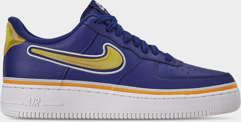 [AJ7748-400] MENS NIKE AIR FORCE 1 LOW SPORT 'NBA DEEP ROYAL UNIVERSITY GOLD'