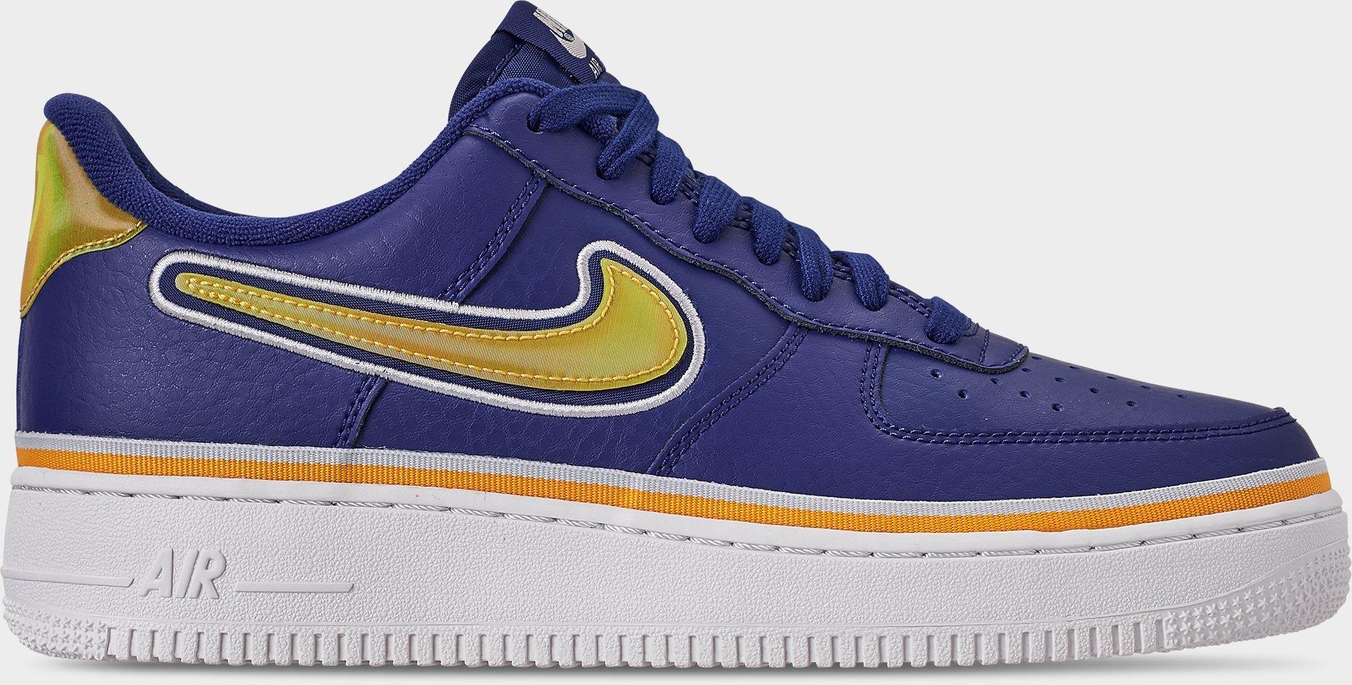 [AJ7748-400] MENS NIKE AIR FORCE 1 LOW SPORT 'NBA DEEP ROYAL UNIVERSITY GOLD'