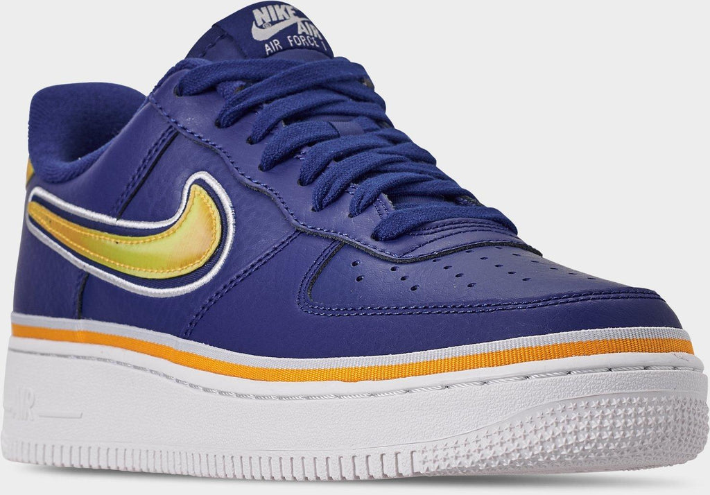 [AJ7748-400] MENS NIKE AIR FORCE 1 LOW SPORT 'NBA DEEP ROYAL UNIVERSITY GOLD'