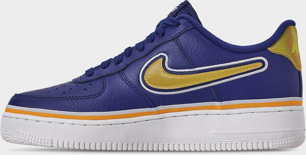 [AJ7748-400] MENS NIKE AIR FORCE 1 LOW SPORT 'NBA DEEP ROYAL UNIVERSITY GOLD'