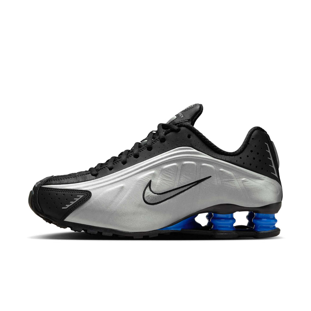 [AR3565-006] WOMENS NIKE SHOX R4 'METALLIC SILVER BLACK RACER BLUE'