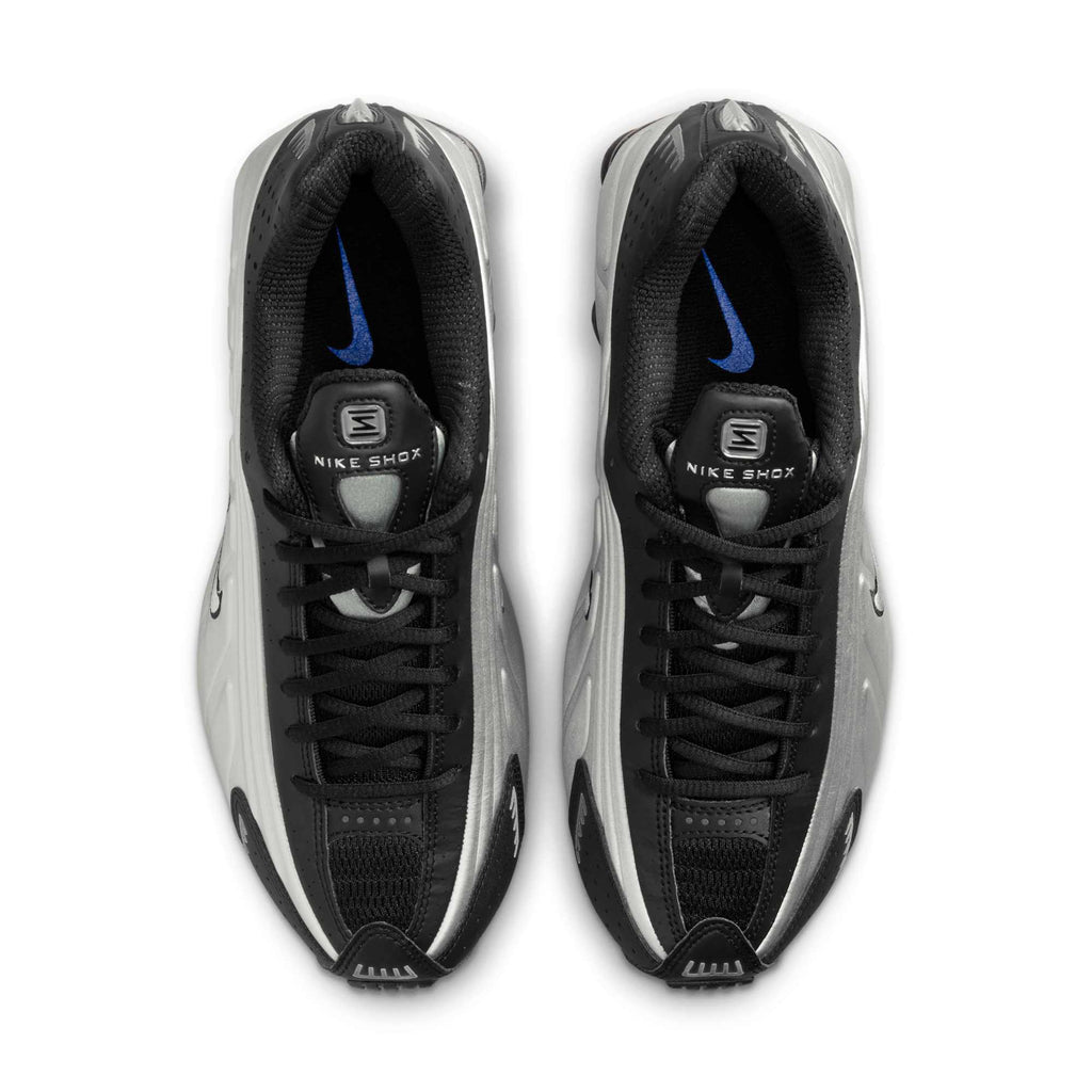 [AR3565-006] WOMENS NIKE SHOX R4 'METALLIC SILVER BLACK RACER BLUE'