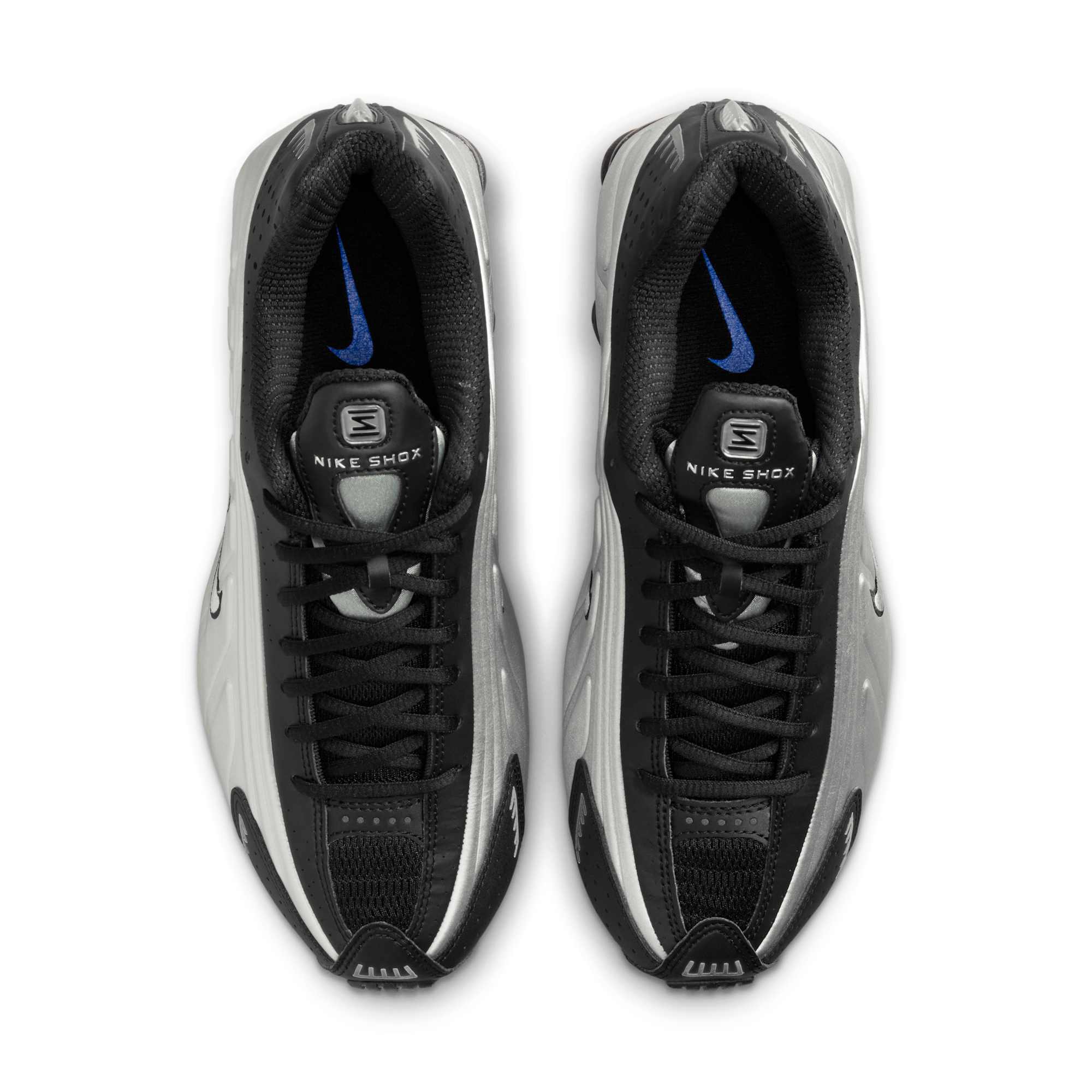 [AR3565-006] WOMENS NIKE SHOX R4 'METALLIC SILVER BLACK RACER BLUE'