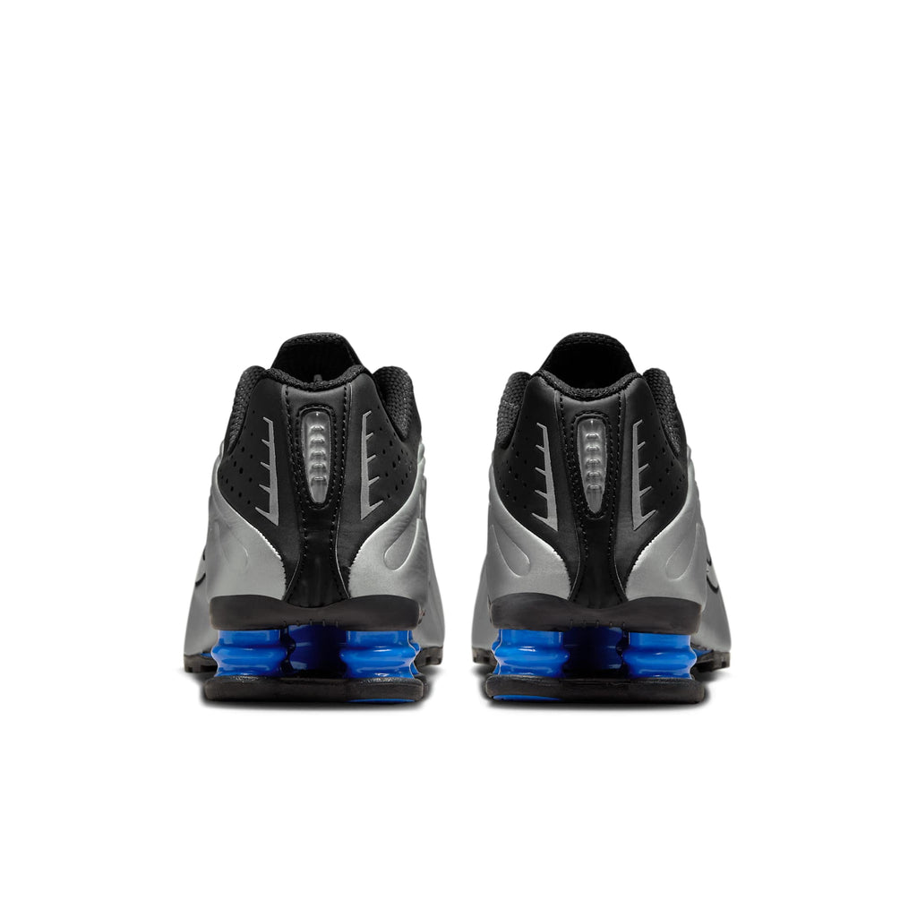 [AR3565-006] WOMENS NIKE SHOX R4 'METALLIC SILVER BLACK RACER BLUE'