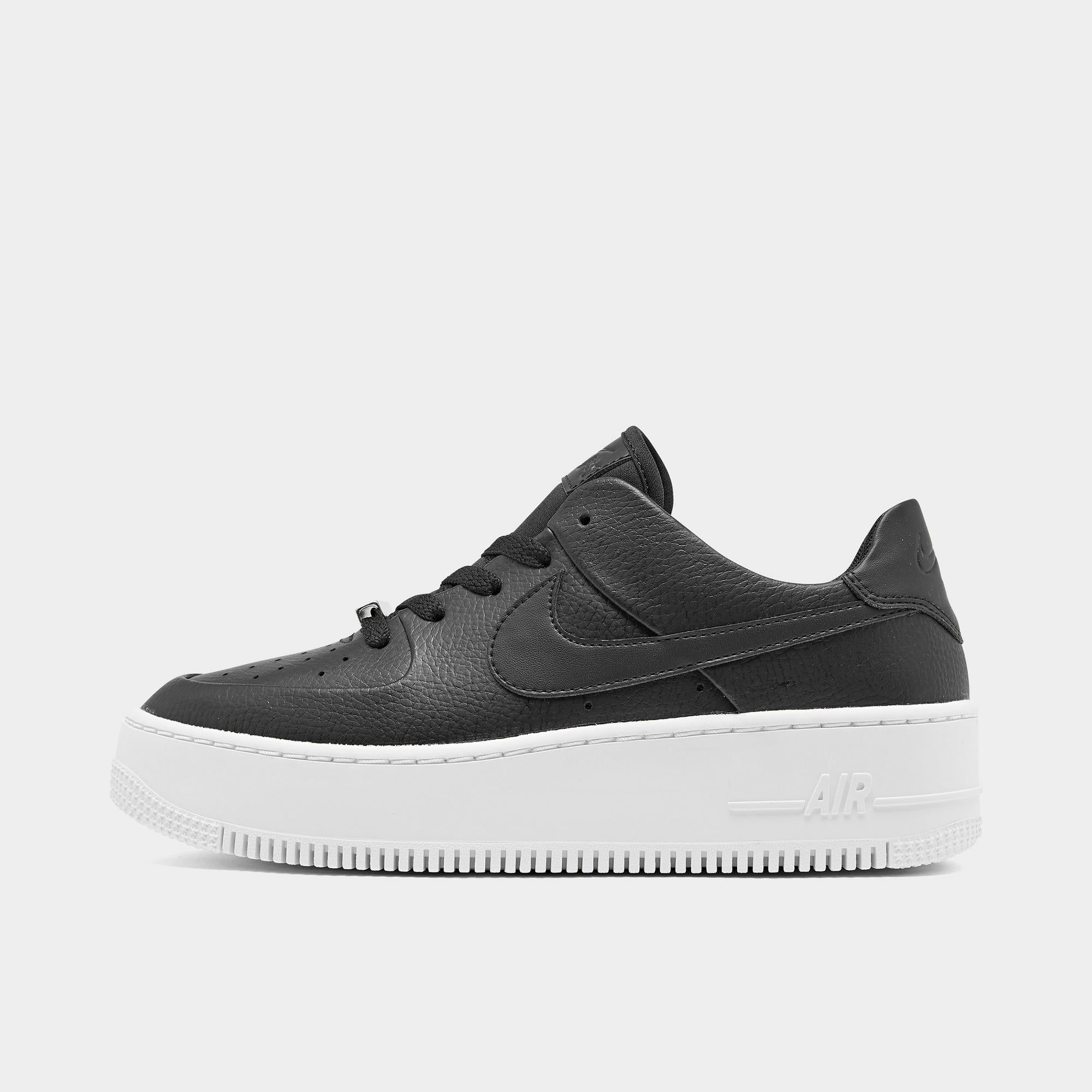 [AR5339-002] WOMENS NIKE AIR FORCE 1 SAGE LOW 'BLACK WHITE'