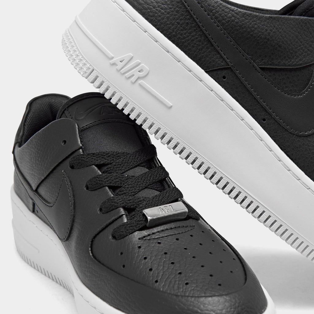 [AR5339-002] WOMENS NIKE AIR FORCE 1 SAGE LOW 'BLACK WHITE'
