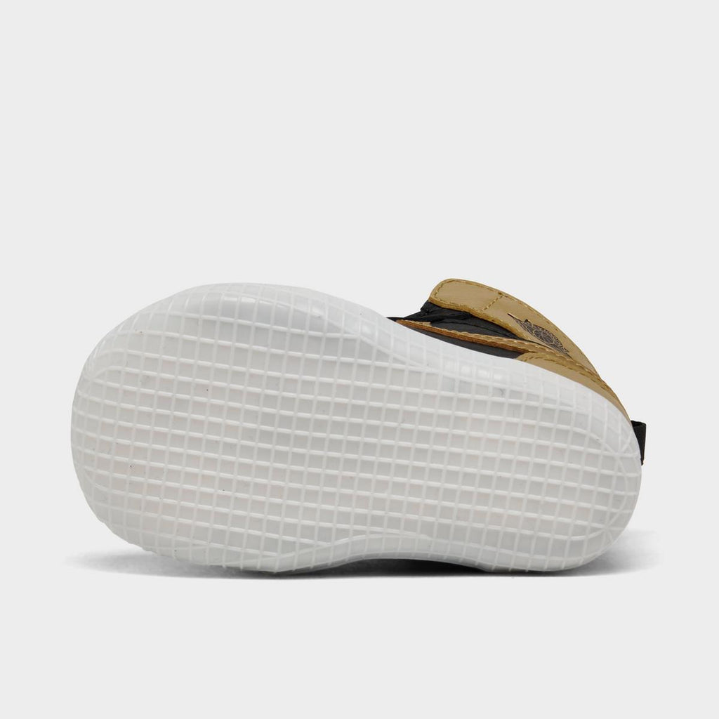 [AT3745-071] INFANT AIR JORDAN  RETRO 1 CRIB BOOTIE 'BLACK METALLIC GOLD'