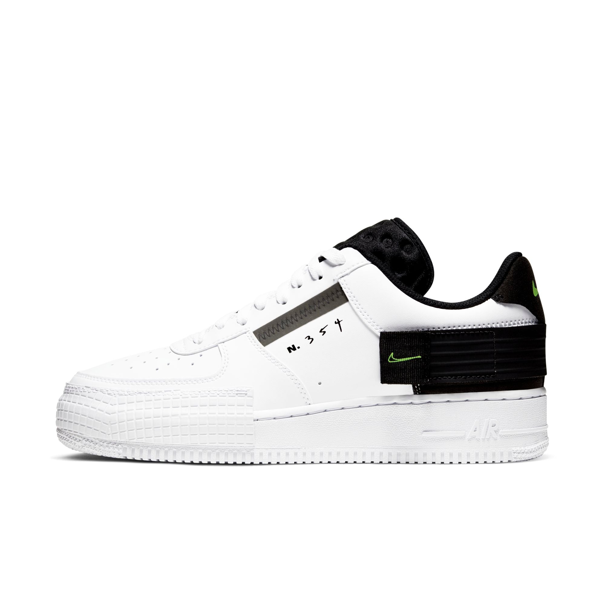 [AT7859-101] Mens Nike AIR FORCE 1 TYPE 'WHITE BLACK VOLT'