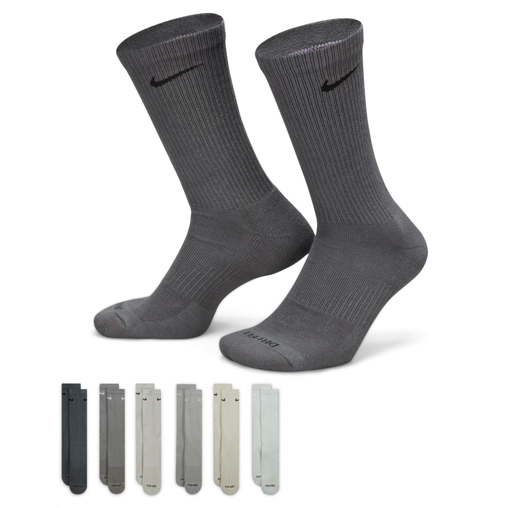 [SX6897-991] MENS NIKE 6 PACK EVERYDAY PLUS CUSHIONED SOCKS