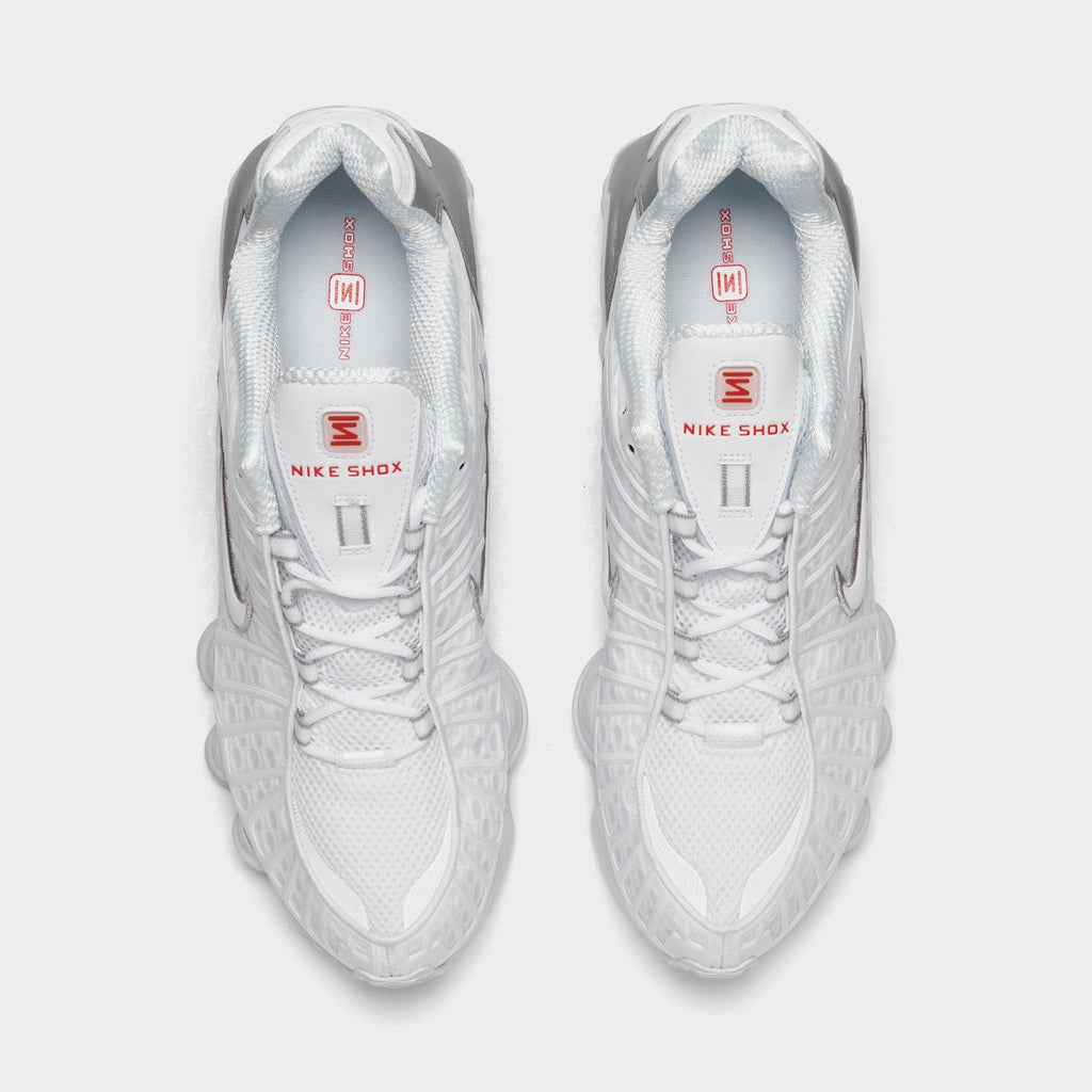 [AV3595-100] MENS NIKE SHOX TL 'WHITE METALLIC SILVER'