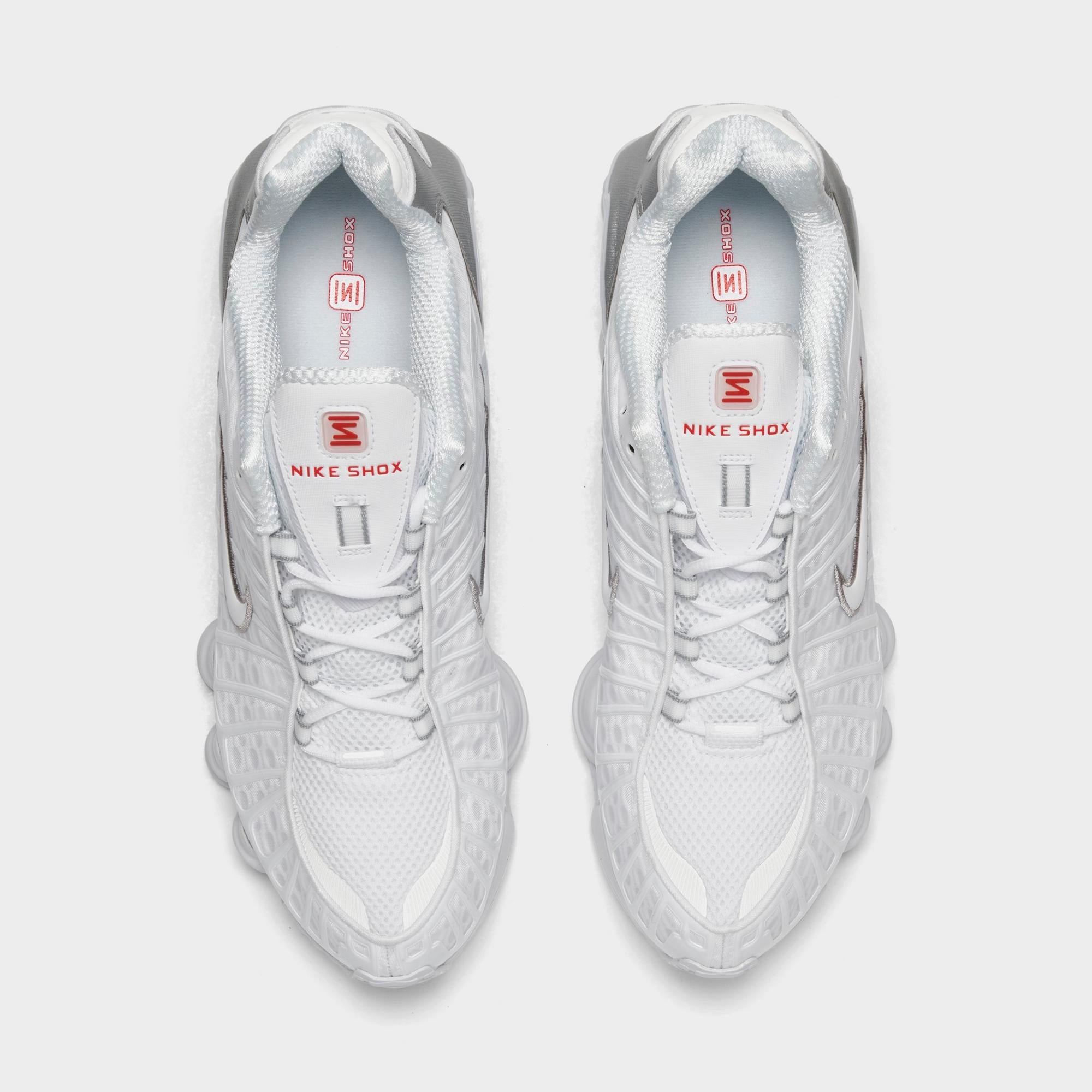 [AV3595-100] MENS NIKE SHOX TL 'WHITE METALLIC SILVER'