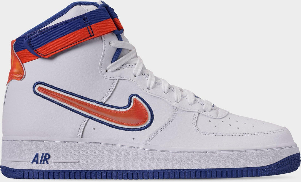 [AV3938-100] MENS NIKE AIR FORCE 1 HIGH SPORT 'NBA WHITE TEAM ORANGE GAME ROYAL'