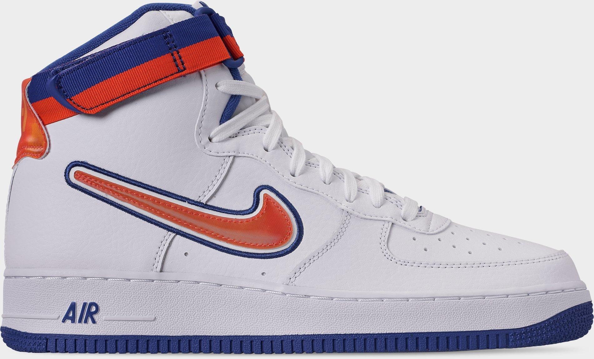 [AV3938-100] MENS NIKE AIR FORCE 1 HIGH SPORT 'NBA WHITE TEAM ORANGE GAME ROYAL'