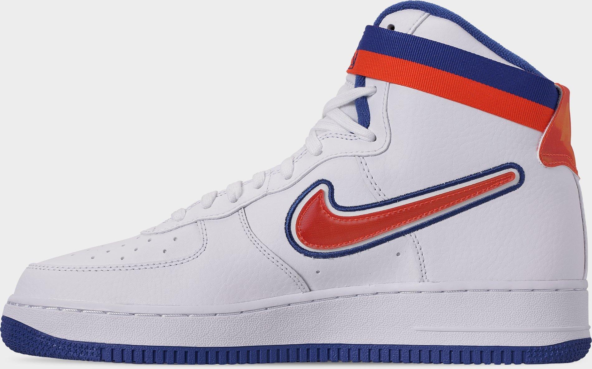 [AV3938-100] MENS NIKE AIR FORCE 1 HIGH SPORT 'NBA WHITE TEAM ORANGE GAME ROYAL'