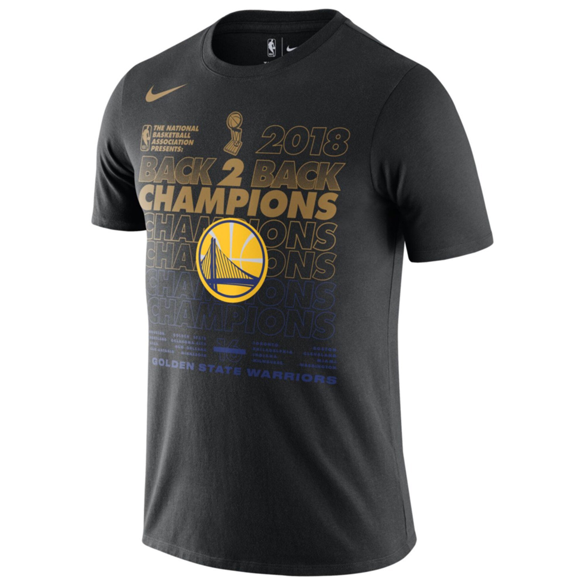 [AX4N730] Youth Nike NBA GSW 2018 NBA Finals Champions Locker Room Short Sleeve T-Shirt