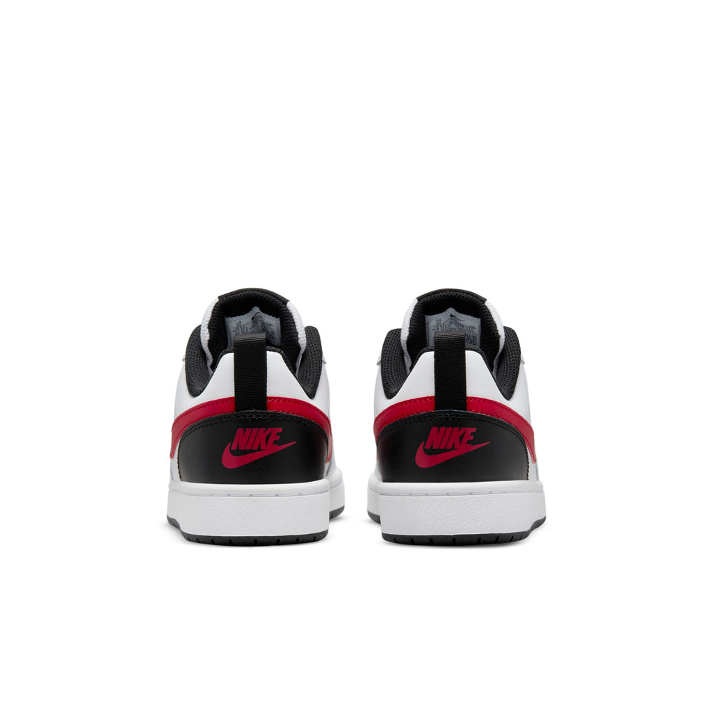 [BQ5448-110] Grade School Nike COURT BOROUGH LOW 2 GS 'WHITE UNIVERSITY RED'