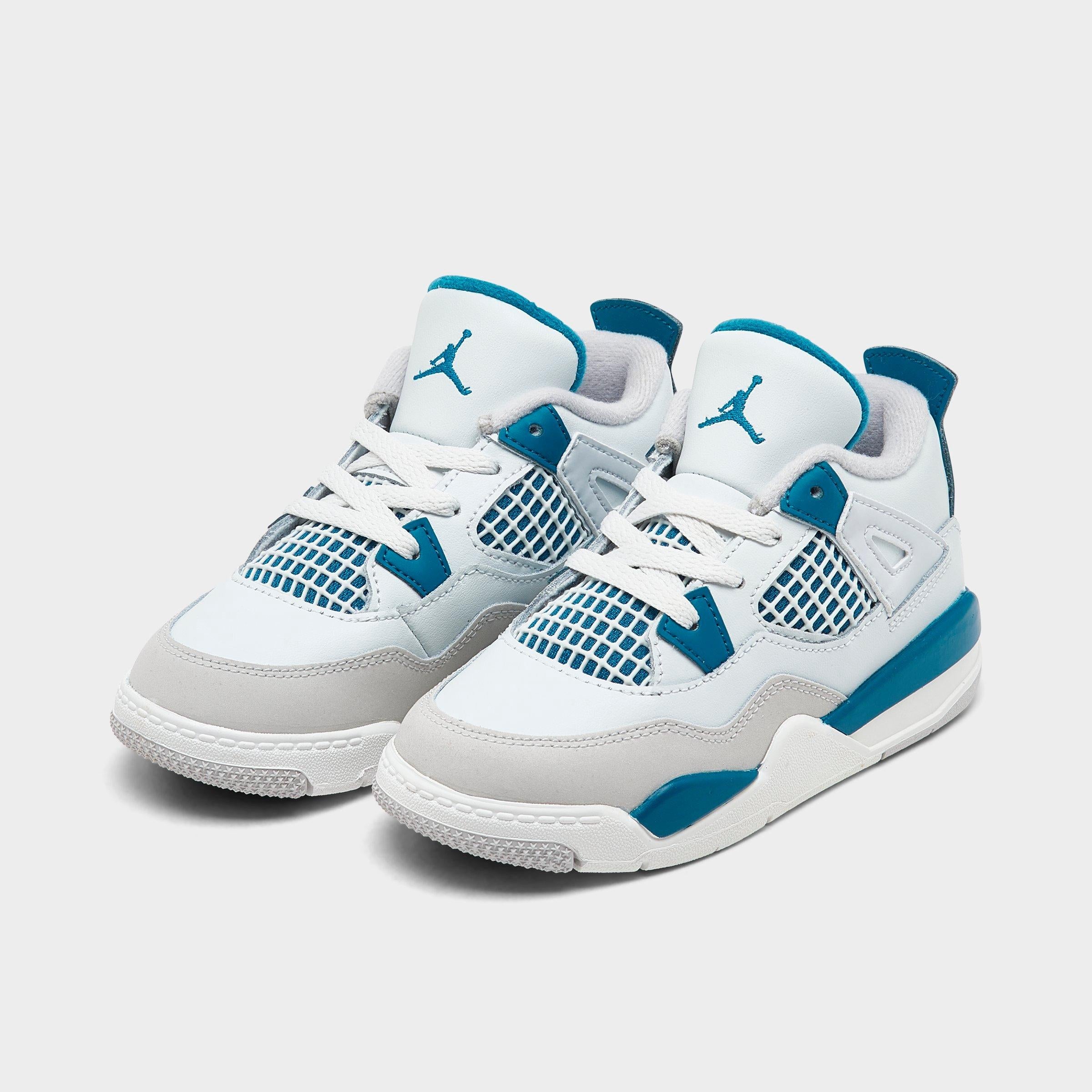 [BQ7670-141] TODDLERS AIR JORDAN RETRO 4 TD 'MILITARY BLUE' 2024
