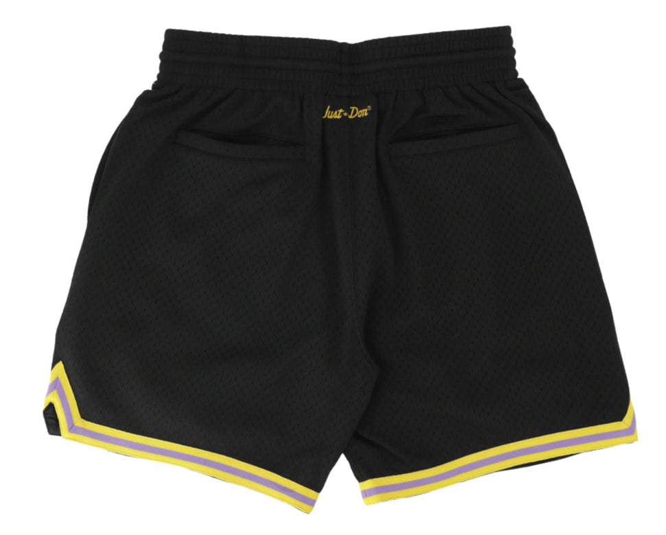 MENS MITCHELL & NESS NBA JUST DON PRACTICE SHORTS LAKERS