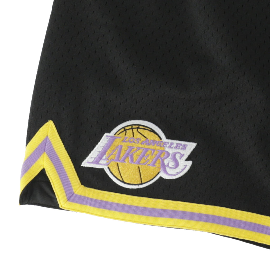 MENS MITCHELL & NESS NBA JUST DON PRACTICE SHORTS LAKERS
