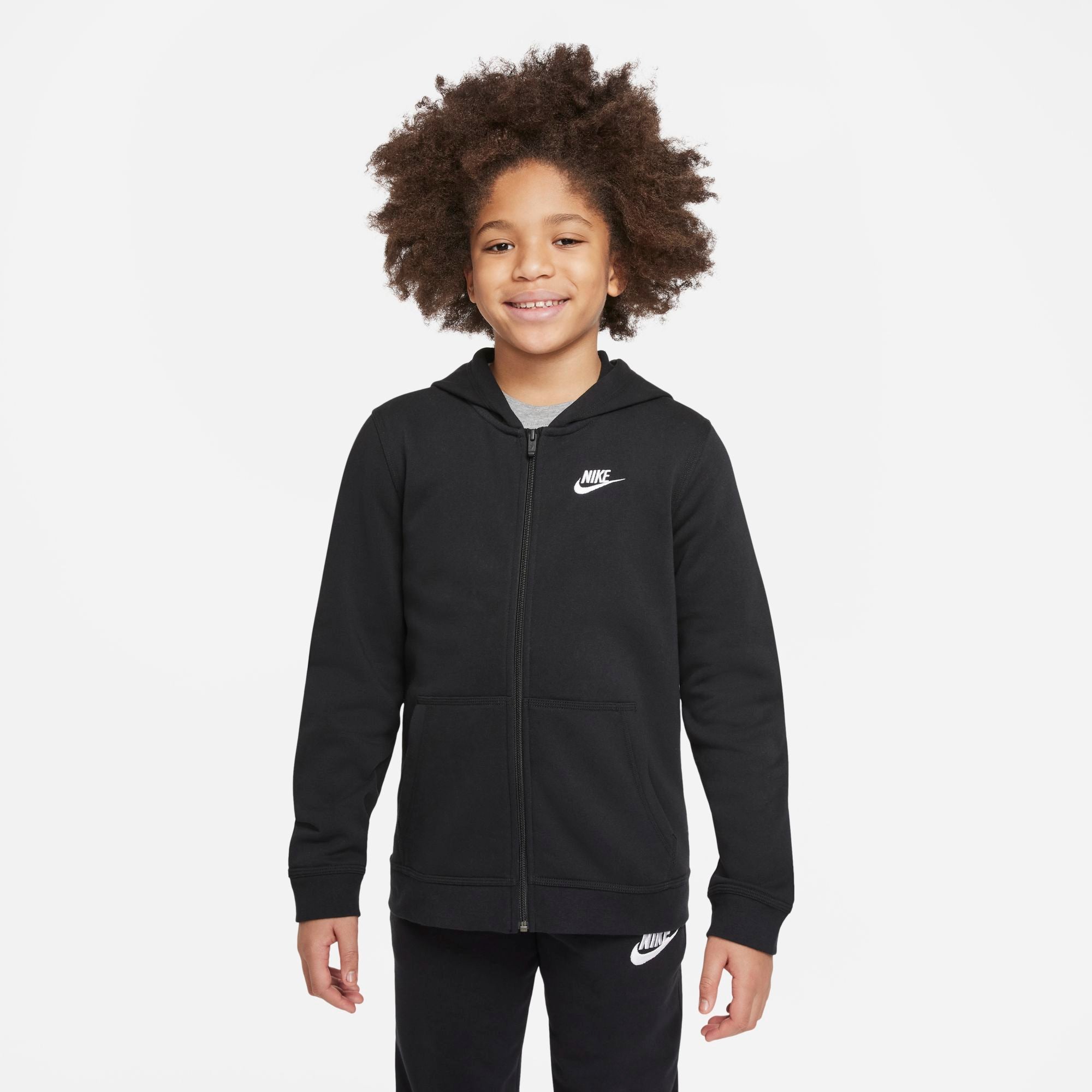 [BV3699-010] Youth Nike FULL-ZIP HOODIE