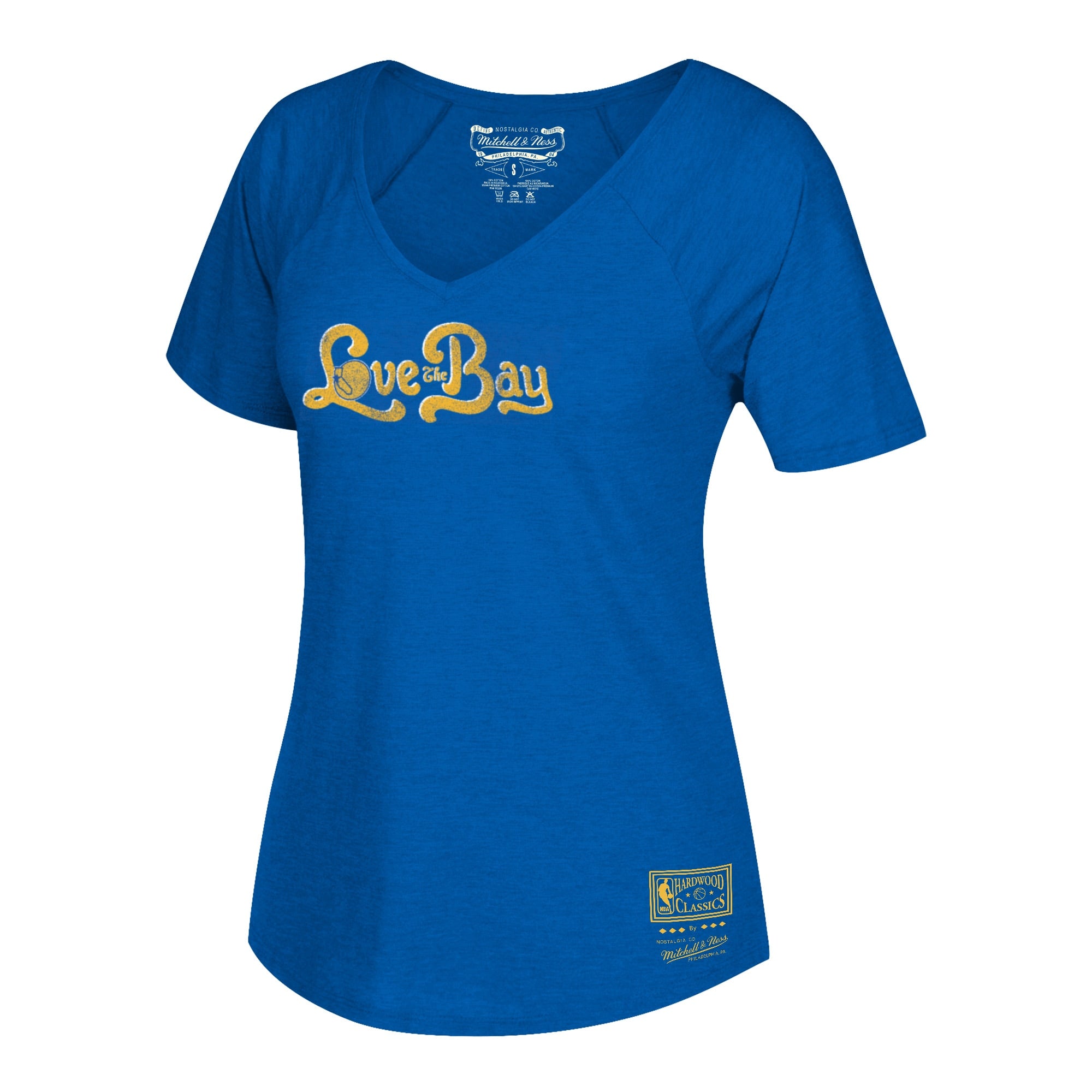 Womens Mitchell & Ness NBA Golden State Warriors WoLoveThe Bay V-Neck T-shirt