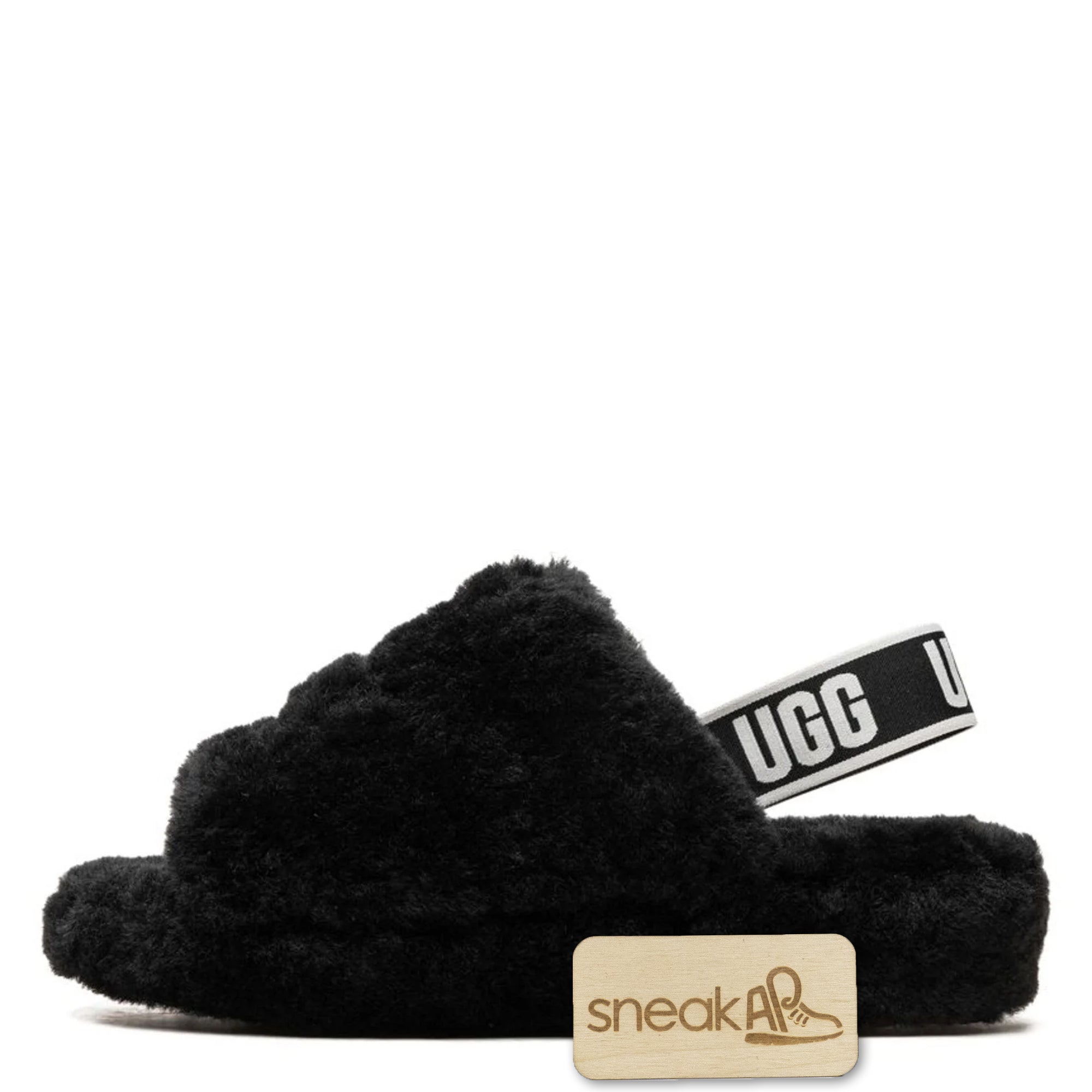 [1095119-BLK] Womens Ugg W FLUFF YEAH SLIDE