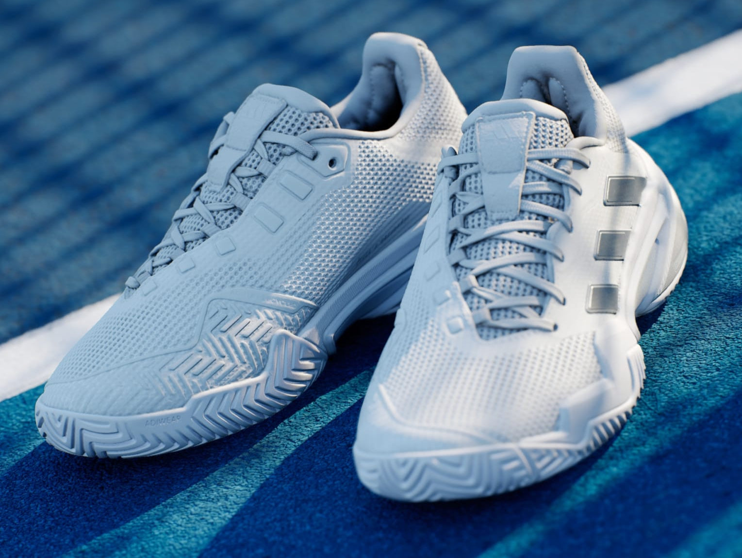 [IF0407] WOMENS ADIDAS BARRICADE 13 'CLOUD WHITE CORE BLACK GREY'