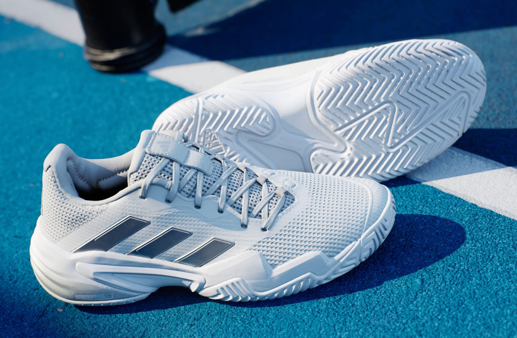 [IF0407] WOMENS ADIDAS BARRICADE 13 'CLOUD WHITE CORE BLACK GREY'
