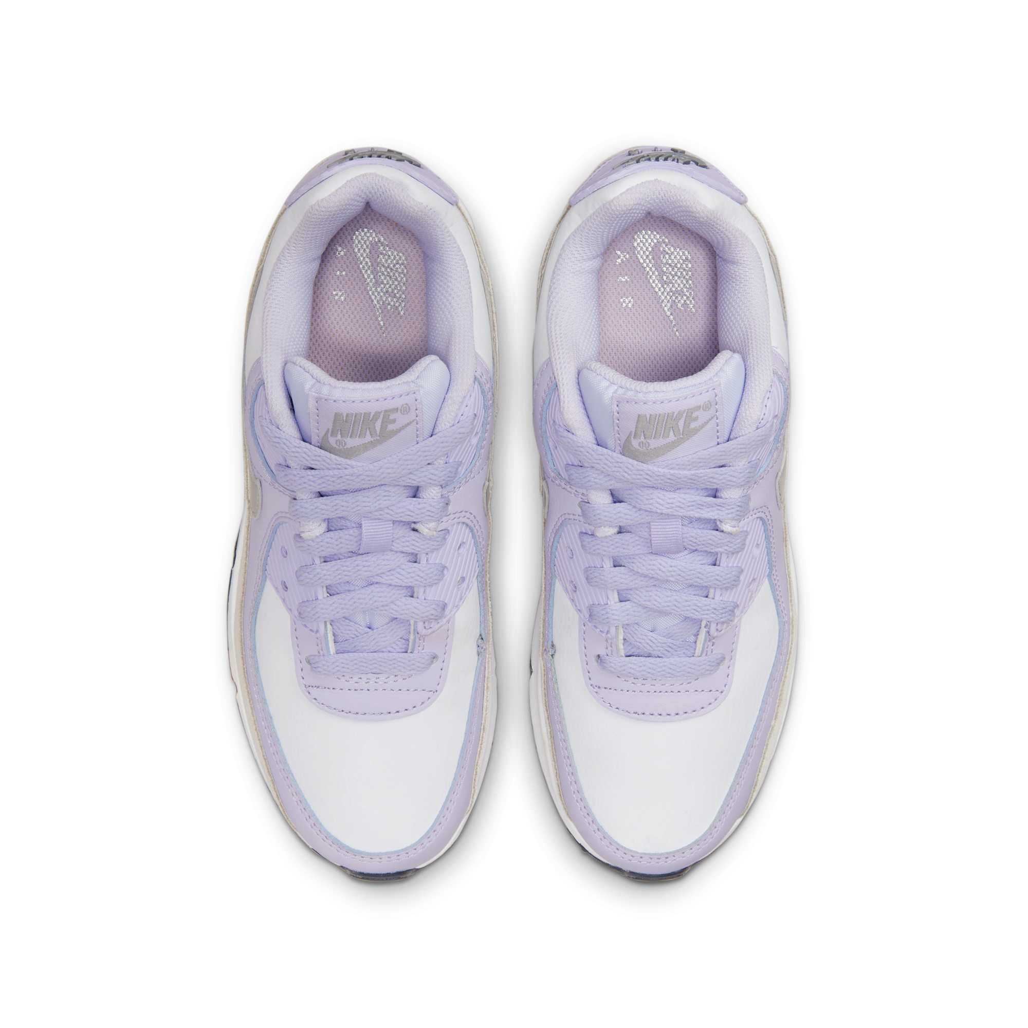 [CD6864-123] GRADE SCHOOL NIKE AIR MAX 90 LEATHER GS 'VIOLET FROST'